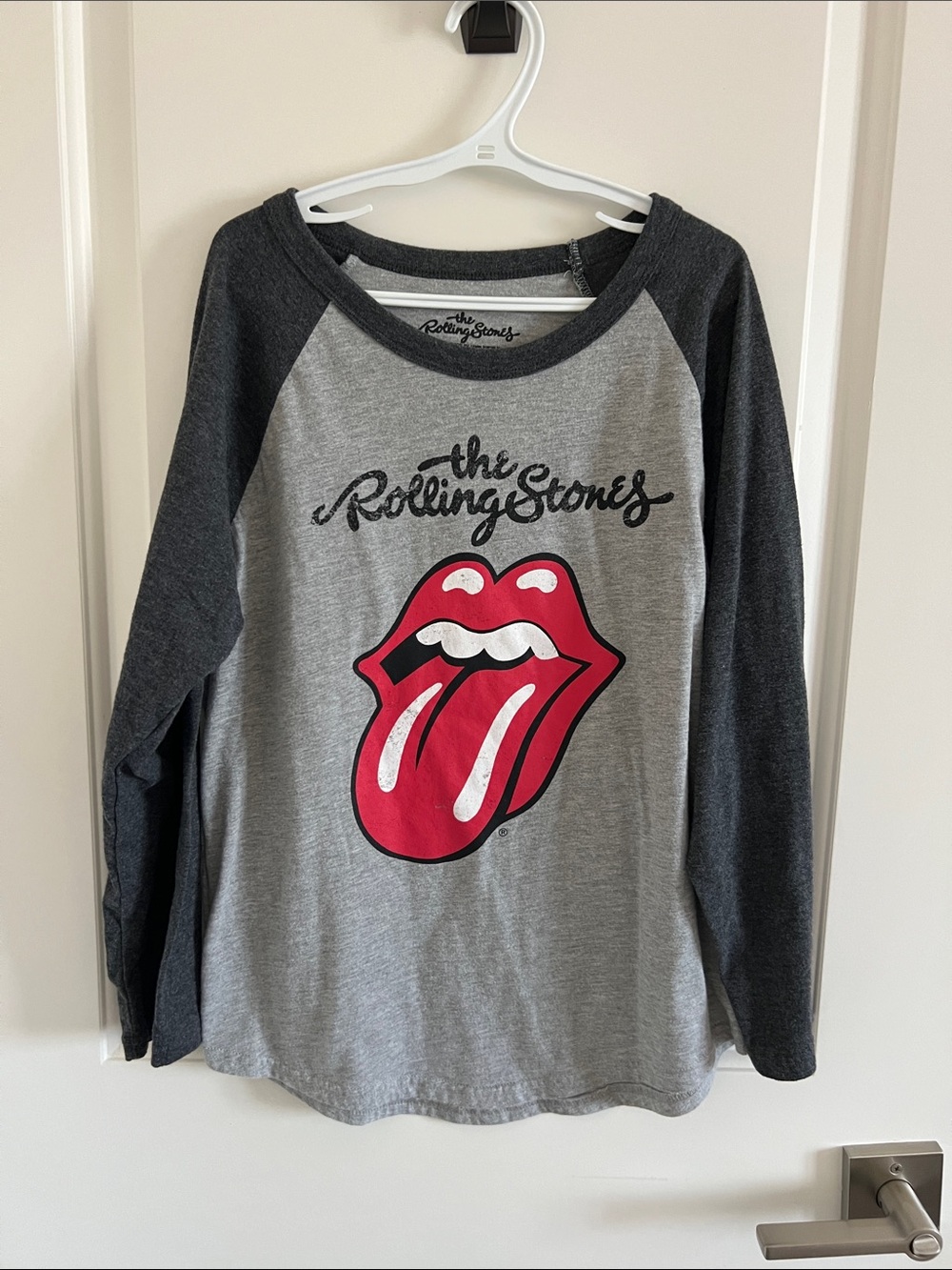 The Rolling Stones Grey & Dark Grey Long Sleeve Tee